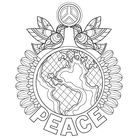 Peace Poster Colouring