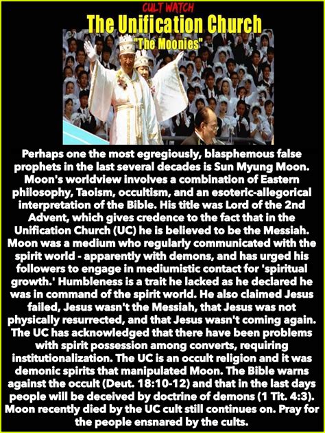 The Unification Church Cult – “The Moonies” – Jesus Truth Deliverance