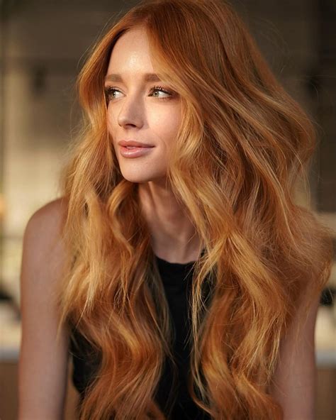 Natural Red Hair with Highlights Golden Red Hair, Deep Red Hair, Dark ...