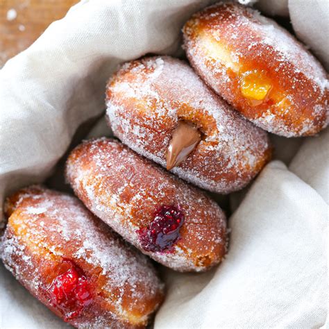 Stuffed Donuts with Jams and Nutella