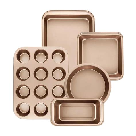 Donepart 5-Piece Bakeware Set, Carbon Steel Non-Stick Baking Pans with ...