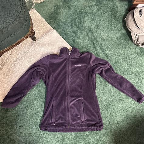 Purple Columbia fleece jacket Like new hardly worn - Depop