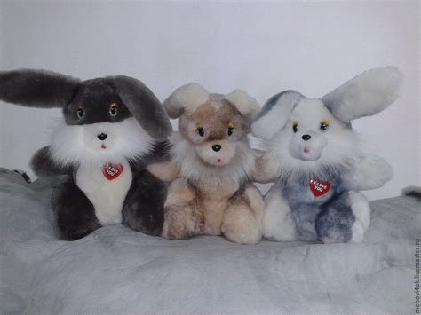 Игрушки из меха "Братец кролик"- меховая игрушка зайчик, заяц, кролик в ...