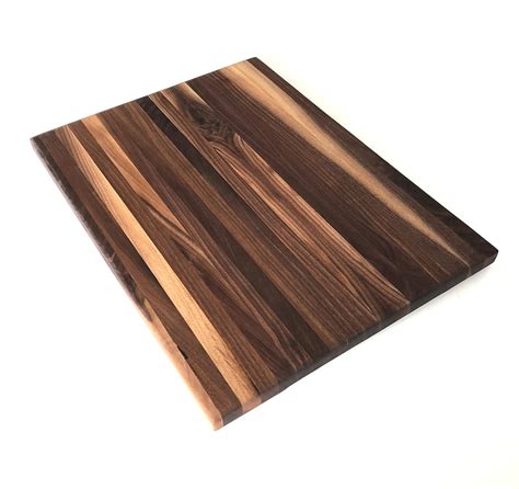Black Walnut Cutting Board 20 x 15 with built in handles and Rubber ...