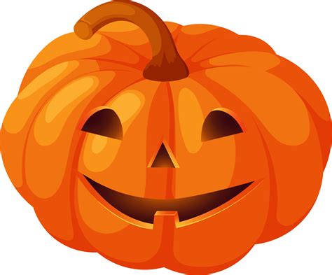 Kind carved pumpkin for Halloween in cartoon style isolated 12155609 ...