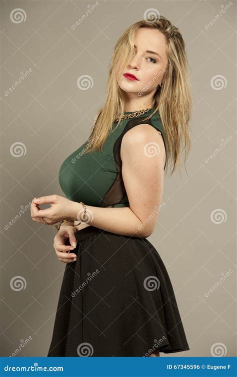 Busty Gorgeous Young Brunette Stock Photo - Image of lady, face: 67345596