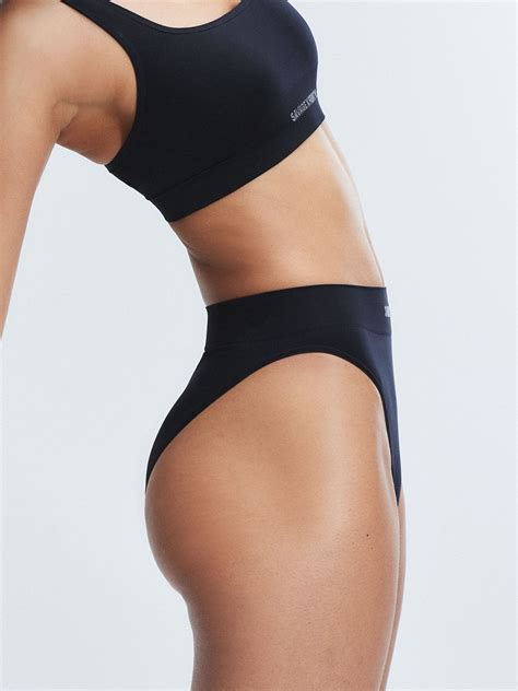 Seamless High-Waist Bikini Panty in Black | SAVAGE X FENTY