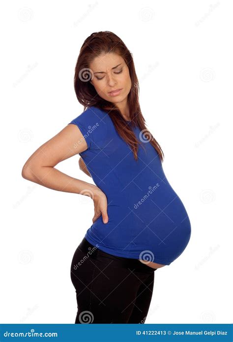 Pregnant Woman with Pain in Kidneys Stock Image - Image of healthcare ...