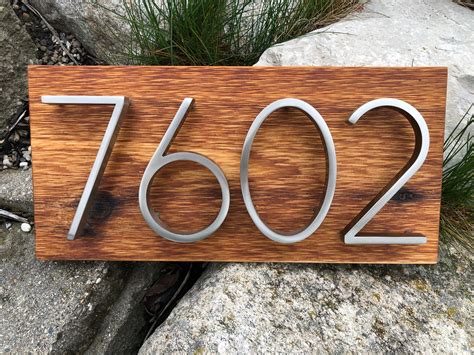 Address Signs Magnolia Address Plaque 3 Sizes Modern Outside House