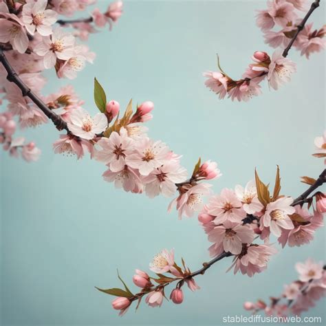 Cherry Blossoms in Pastel Colors | Stable Diffusion Online