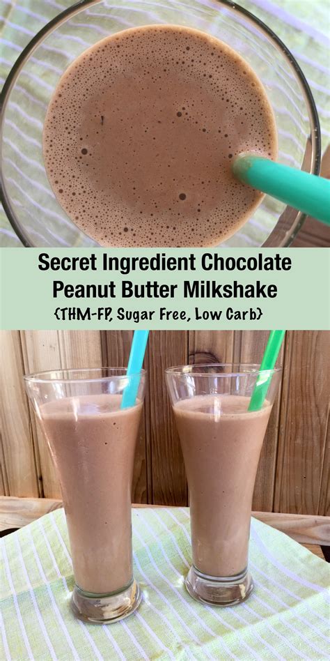 Chocolate Peanut Butter Milkshake | Low-Carb, Keto, THM-FP, Sugar-Free ...