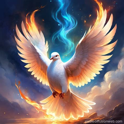 the holy spirit dove but its fire Prompts | Stable Diffusion Online