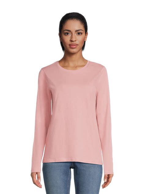 Time and Tru women's Core Tee - Long Sleeve - Sizes S-3XL - Walmart.com