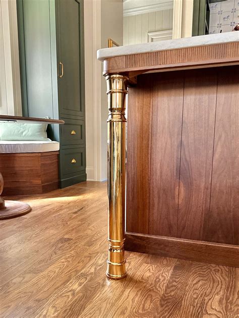 Concord Post - Solid Brass Kitchen Island Leg | Tradition Hardware