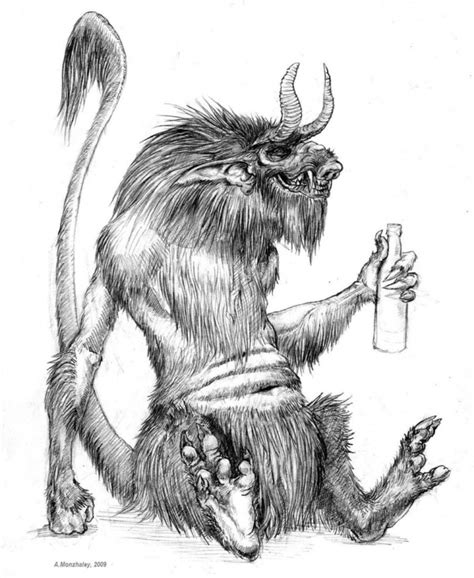 Чёрт. Рисунок Алексея Монжалея | Bestiary.us