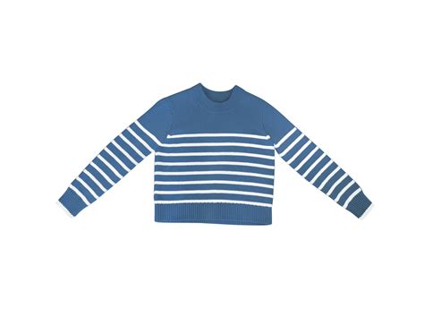 Blue White Striped Sweater