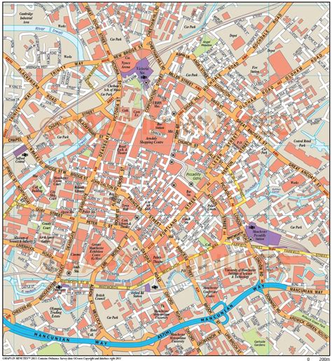 Printable Map Of Manchester City Centre