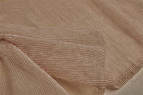 Pleated Poly Organza - Nude - Buy Fabric - Worldwide Delivery