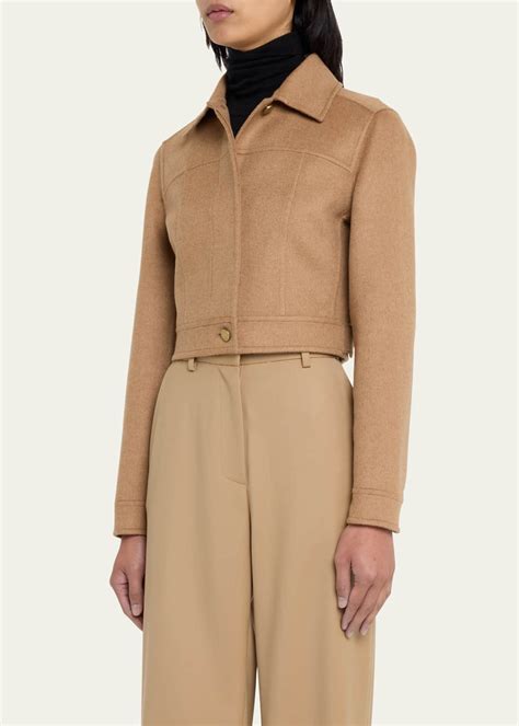 Max Mara Foglia Camel Wool Short Jacket - Bergdorf Goodman