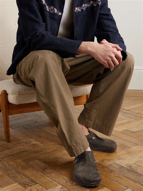 Dark brown Boston Suede Clogs | BIRKENSTOCK | MR PORTER