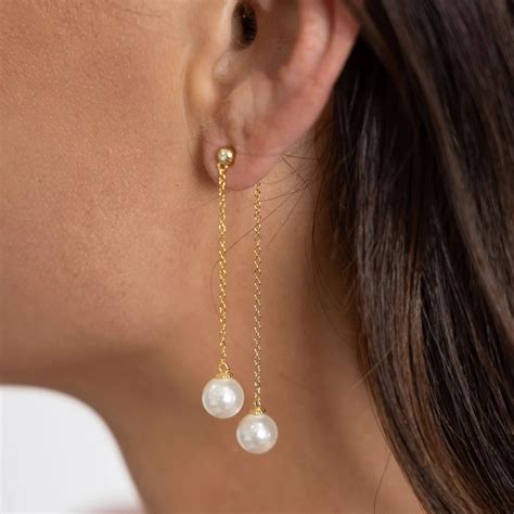 Shannon Double Dangle Pearl Earrings - Hailey Lynn