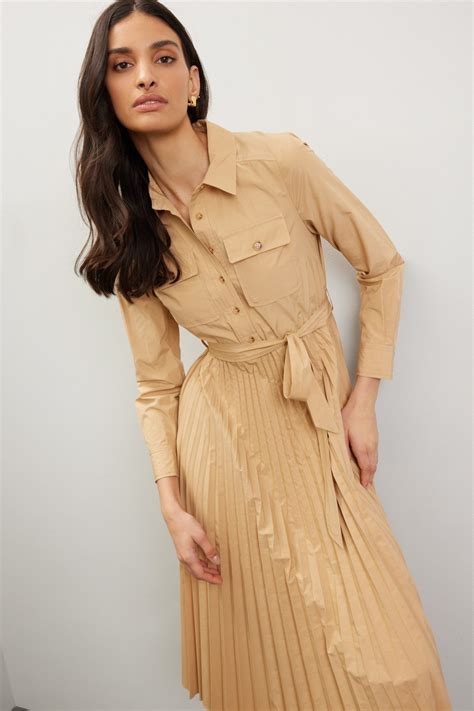 Kenza Pleated Shirt Dress by Derek Lam 10 Crosby | Rent the Runway