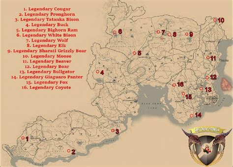 Rdr2 Legendary Printable Map