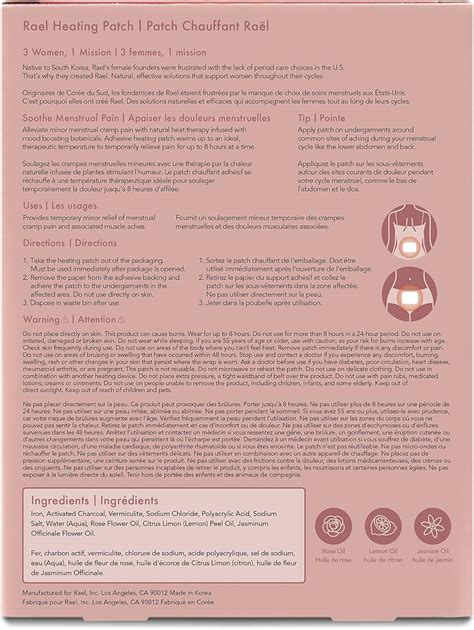 Rael Herbal Heating Patches - Period Heating Pads for Cramps Heat ...