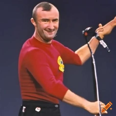 1980s, young phil collins, performing with the wiggles