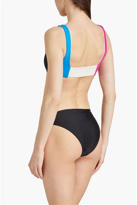 MARA HOFFMAN Meli color-block bikini top | THE OUTNET