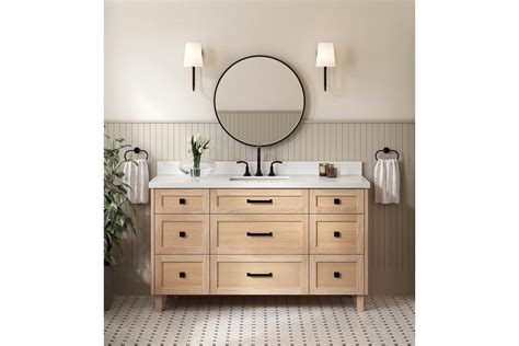 Ariel Monroe 61 Inch Single Rectangle Sink Bathroom Vanity With Pure ...