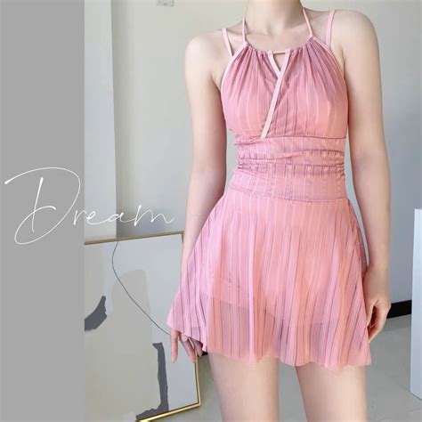 Women's One Piece Halter Swimsuits One Piece Swimwear | Shopee Malaysia