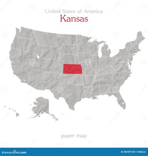Kansas stock vector. Illustration of isolated, paper - 40559128