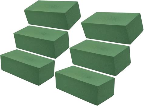 Floral Foam Block - 6-Pack Wet Foam Brick, Green Foam Flower ...
