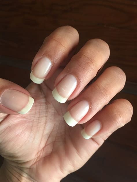 Natural French manicure My real nails just with a clear coat nail ...