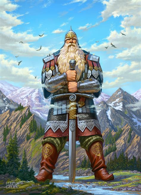 ArtStation - Mythical warrior Svyatogor. Богатырь Святогор., Stepan ...