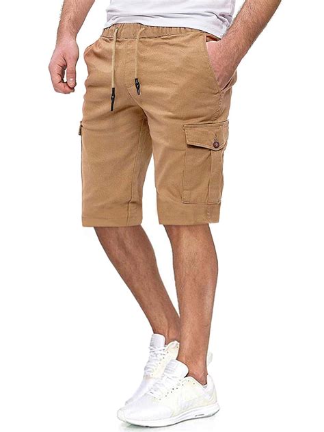 Men Flap Pocket Drawstring Bermuda Shorts | Men's business outfits ...