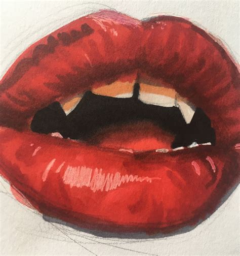 Aesthetic Lips Drawing Easy at Brianna Macmahon blog