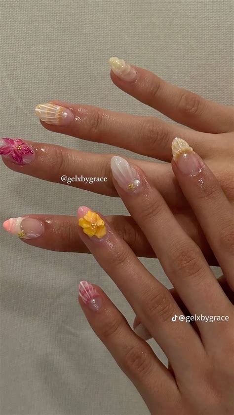 summer nail inspo | Gel nails, Simple nails, Beach nails