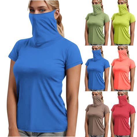 Axiiglly Sun Shirt Women Short Sleeve Tee Shirt Sun Protection Hiking ...