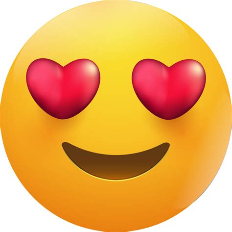 Heart eyes face emoji character in yellow and red color. 24293138 ...