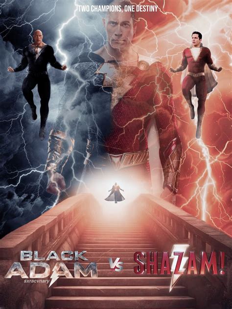 black adam vs shazam! poster