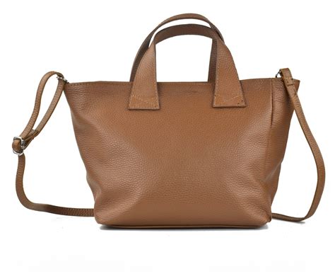 Medium Zip-top Leather Tote Bag-Tan Brown - ODĒ TO ESTHĒTIC