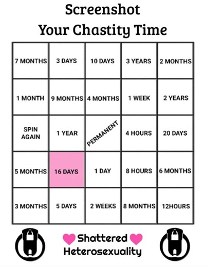 Screenshot your chastity time. Post your fate in the comments, if you dare 😏 Chastity femdom flr cuck humiliation