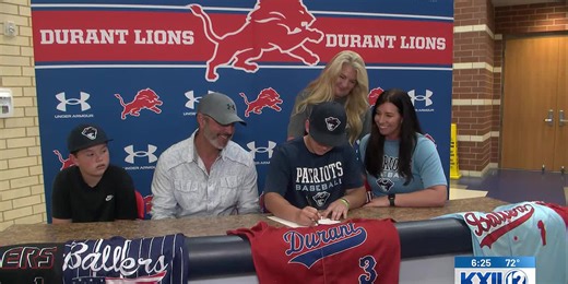Durant’s Colton Poore signs with Mission baseball