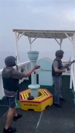 A shot hits the fuel tank. Ending the pirate's brief attempt