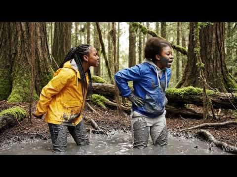 quicksand girls stuck in mud 😯😮