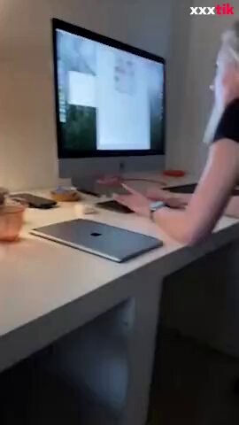 The Perks of Working from Home EliteBlowjob# #Ass,Blonde,Blowjob,Cum In Mouth, Swallow,Doggystyle,Quickie,Reverse Cowgirl,Tits