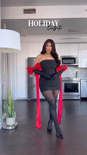 by FashionNova on Instagram: "Which of these holiday outfits are you wearing this Christmas? 🎁⁠ ⁠ - Put A Bow On It Strapless Mini Dress Set ⁠ - Born To Enchant Taffeta Mini Dress ⁠ - Evangelina Mini Dress ⁠ ⁠"