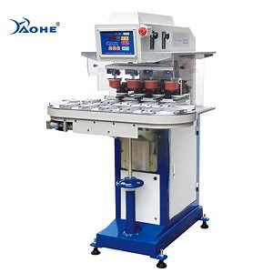 [Hot Item] Semi Automatic Pad Printing Equipment 4 Color Pad Printer with Ink Cup & Conveyor